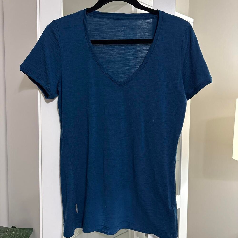 Icebreaker Merino Wool V-Neck Tee size Small